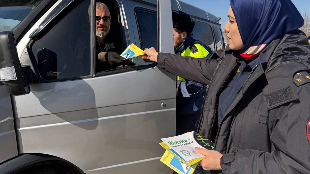 В Ингушетии сотрудники ГИБДД и школьники провели акцию "Уступи дорогу пешеходу"