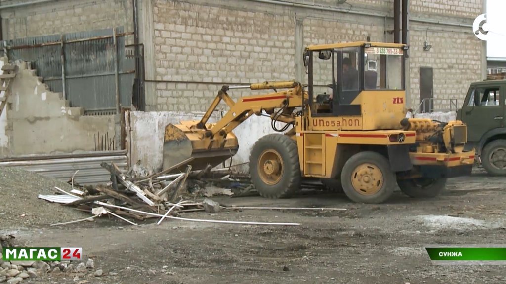 В Сунже после пожара началась реконструкция центрального рынка