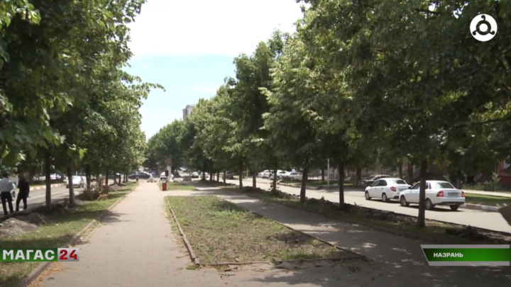 В Назрани благоустраивают проспект Базоркина.