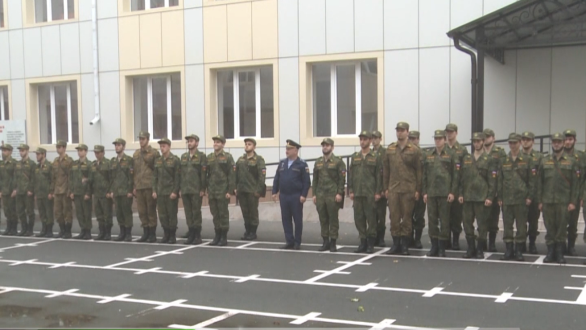 Подготовка курсантов в военном учебном центре ИнгГУ.